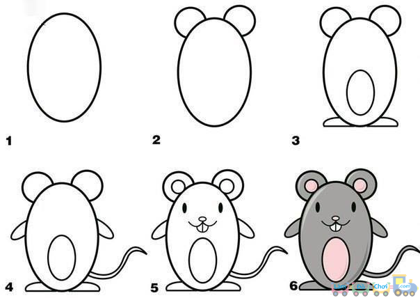 Cách Vẽ Đơn Giản Vẽ Con Chuột Đơn Giản Nhất Cho Người Mới Bắt Đầu