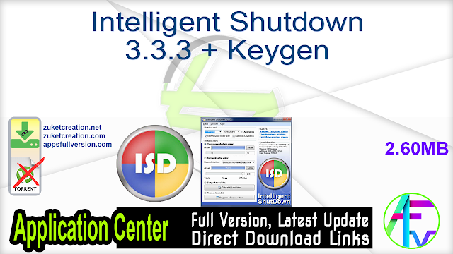 Intelligent Shutdown 3.3.3 + Keygen