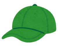 野球帽のイラスト(緑)