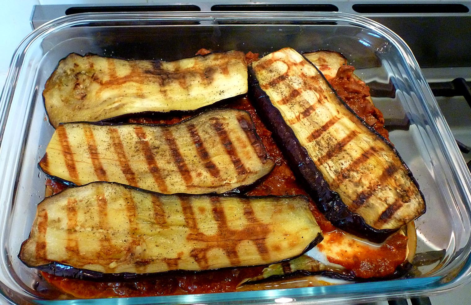 Living the life in SaintAignan Making moussaka with grilled eggplant
