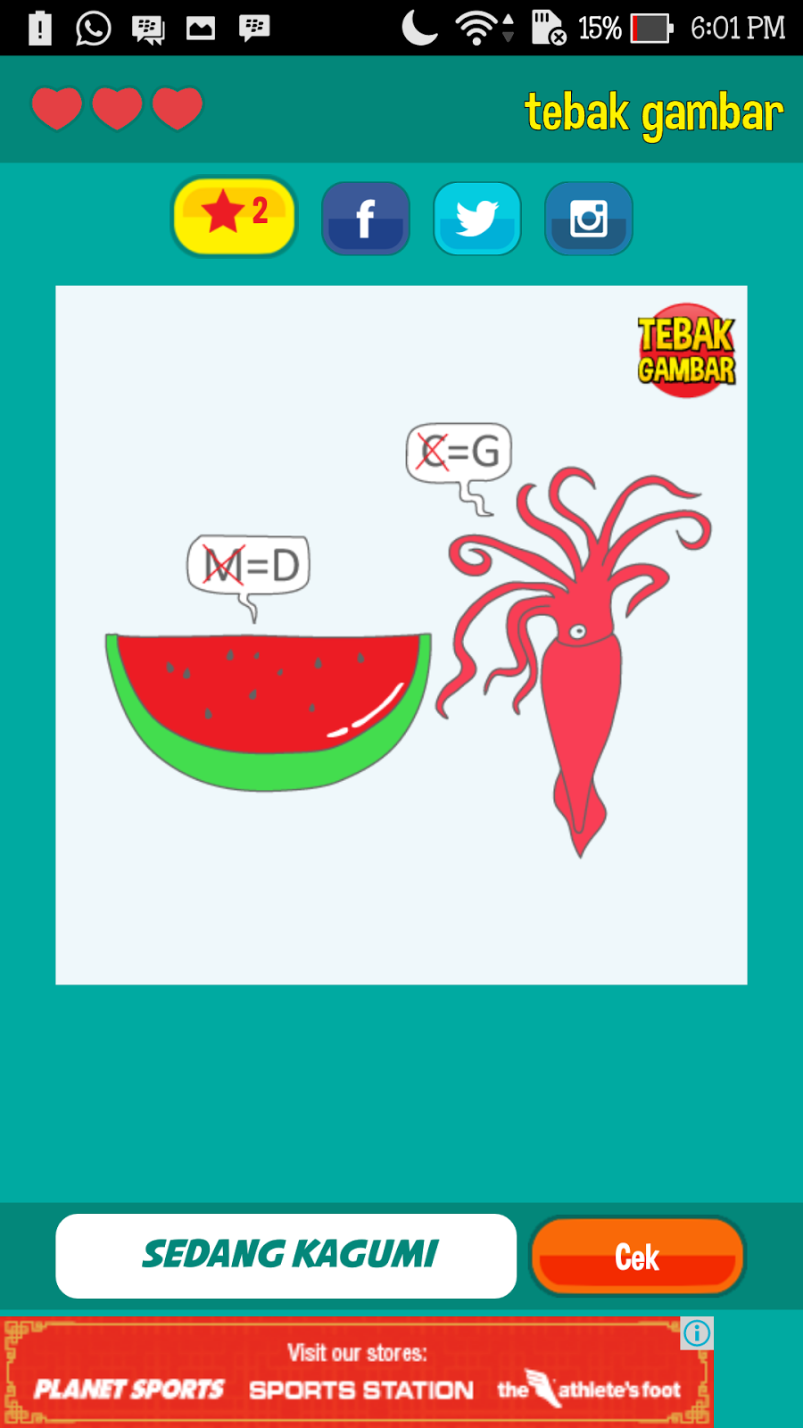 kunci jawaban Tebak Gambar level 20 Terbaru 2017