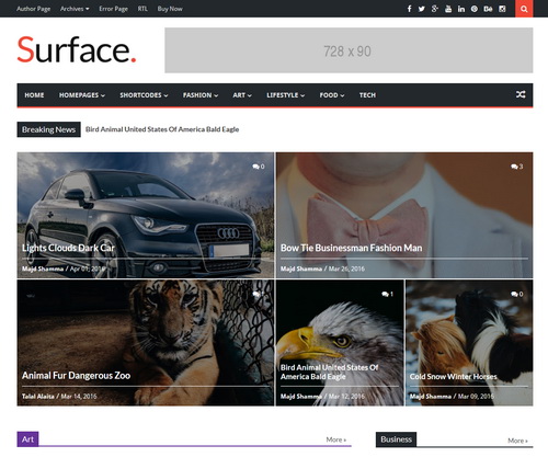 Surface Blogger Template