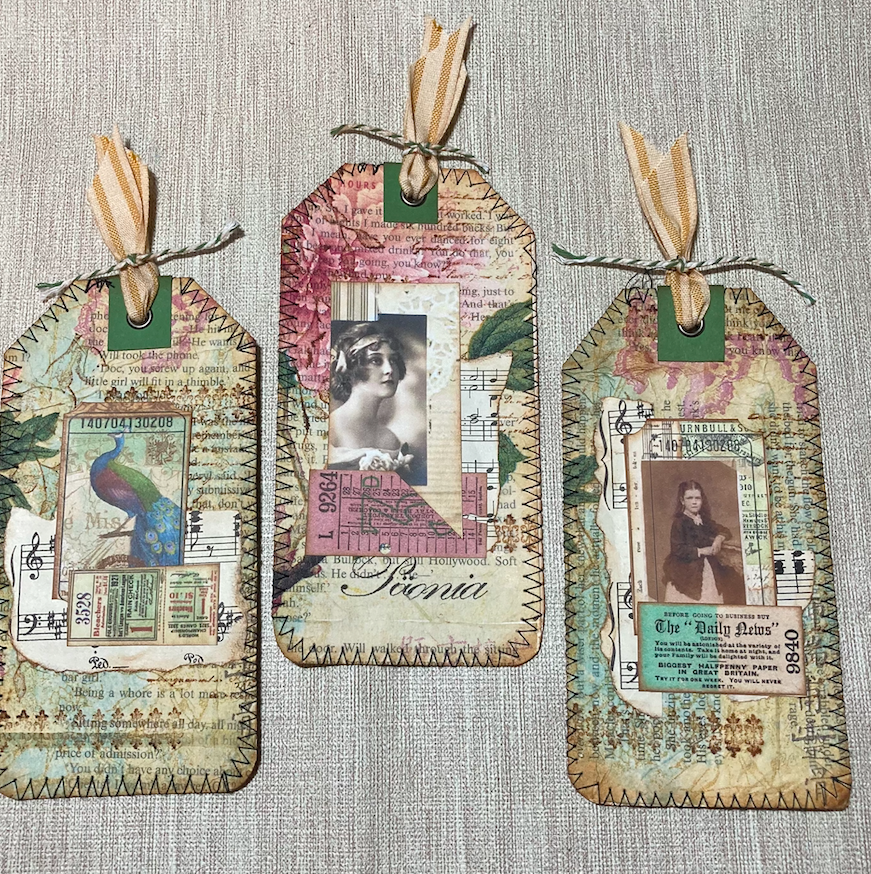Nigezza Creates Vintage Days Junk Journal Tags From Book Pages & Paper