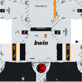 Valencia CF 2019/2020 Kit - Dream League Soccer Kits