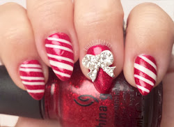 cane candy nails nail striped manicures holiday days