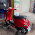 Mẫu sơn xe Vespa LX màu đỏ candy cực đẹp