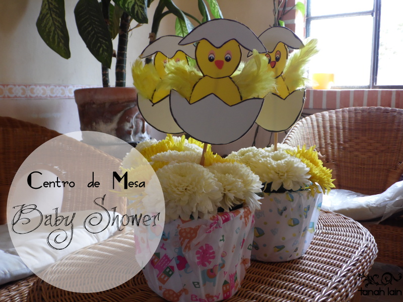 Centro de mesa de Baby Shower 