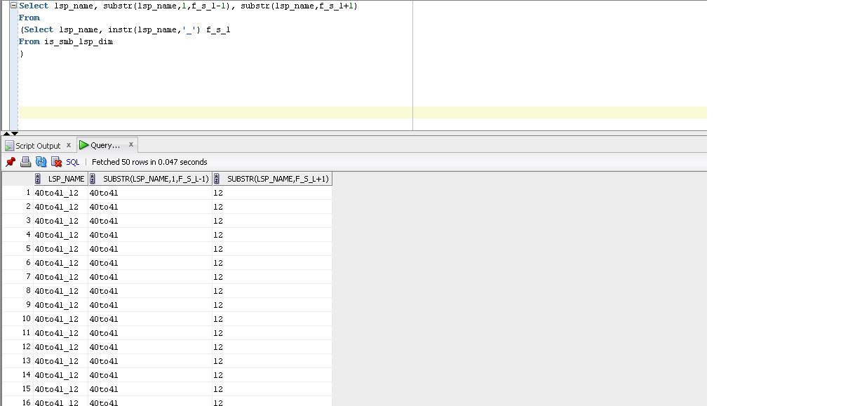 Instring & Substring in OBIEE How to trim data fields from or up to