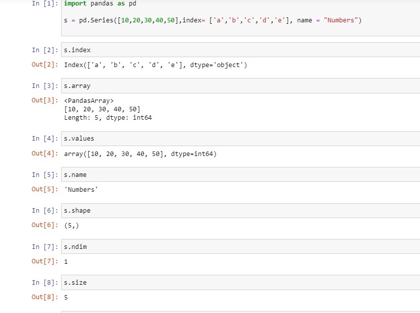 OPERATIONS ON SERIES - PYTHON ~ Computer Languages