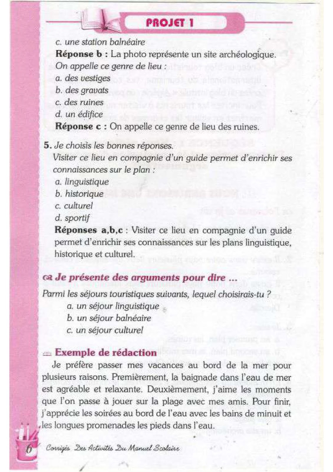 حل تمارين صفحة 11 الفرنسية للسنة الرابعة متوسط - الجيل الثاني