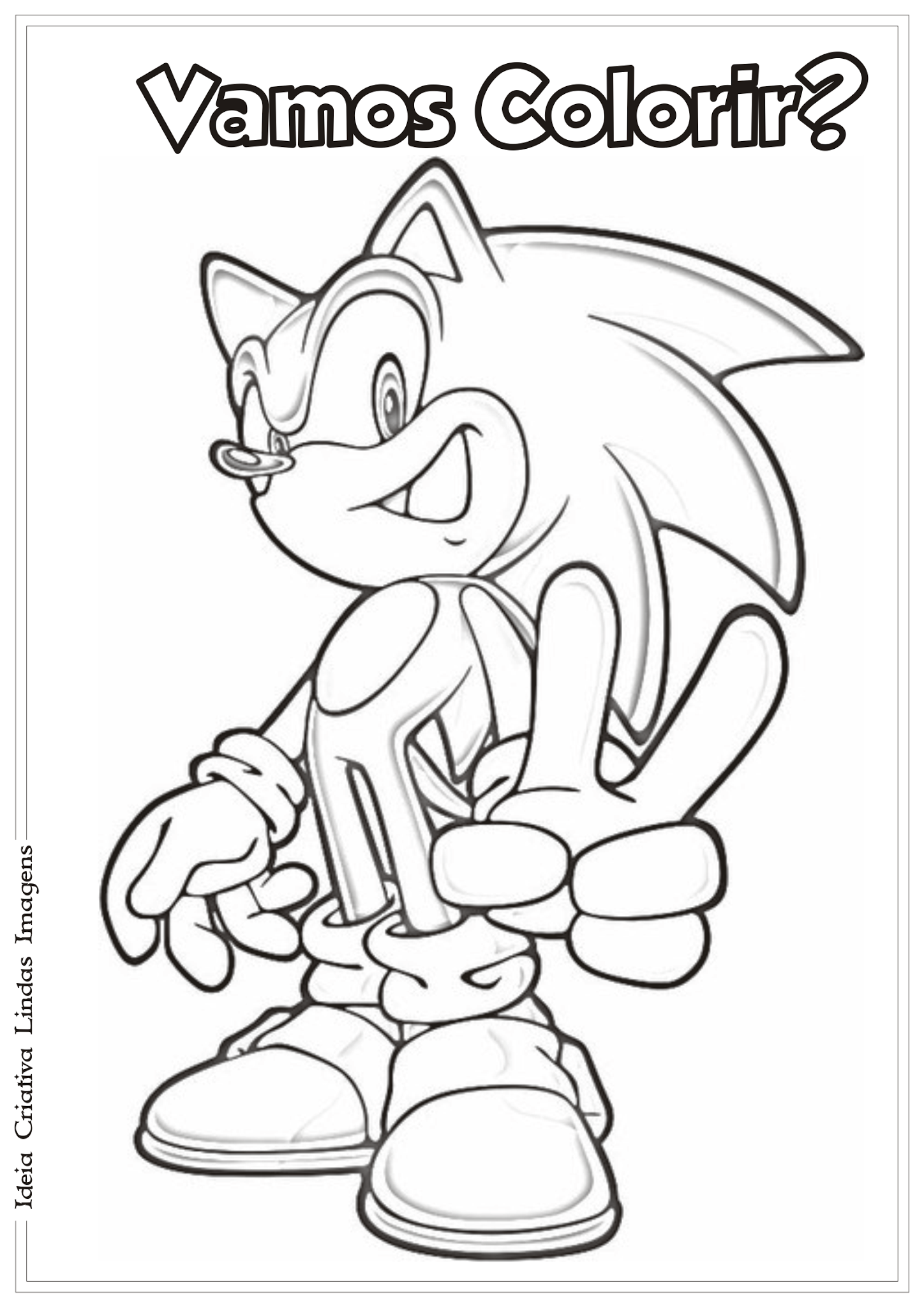 Desenhos de Sonic Incrível 2 para Colorir e Imprimir 