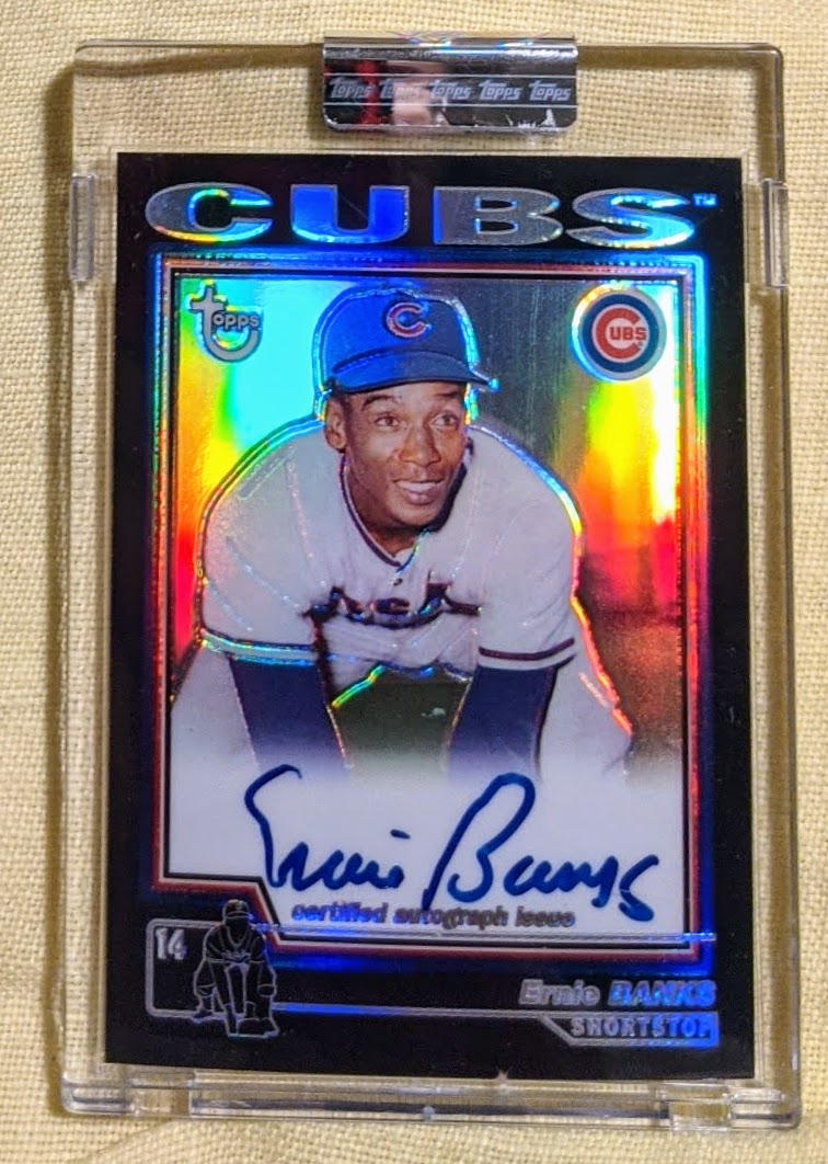 Baseball Card Breakdown: Ernie Banks 2004 Topps Retired refractor auto