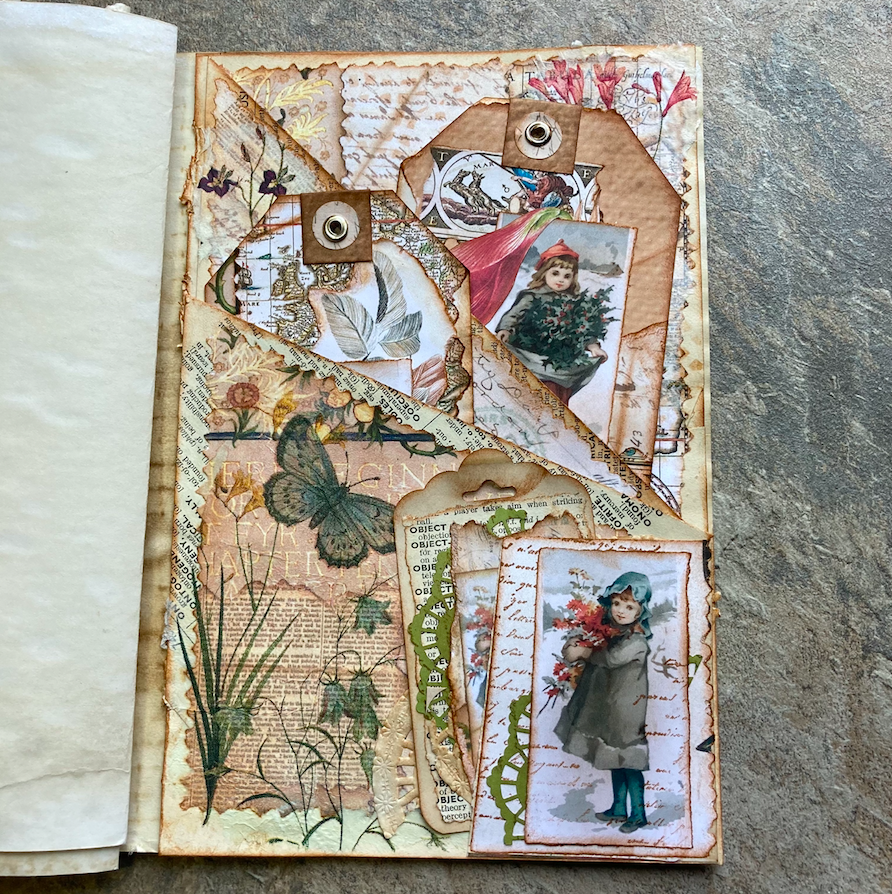 Nigezza Creates Junk Journal Using Master Board For Book Page Covered