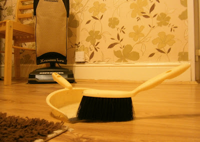 Dustpan and brush domestic nightmare