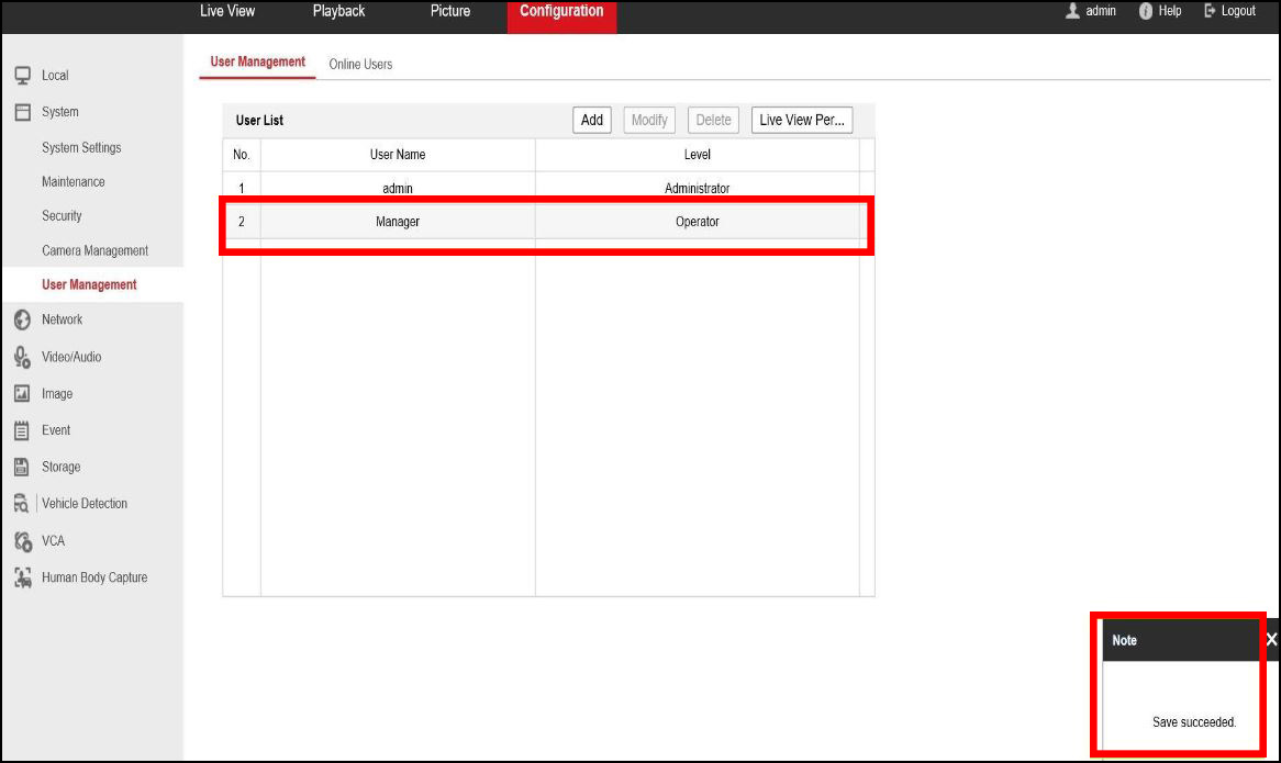 How to add multiple users to Hikvision and set the permissions