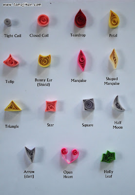 pola dasar paper quilling