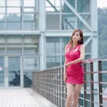 Lee Ji Min in Red Dress Foto 18
