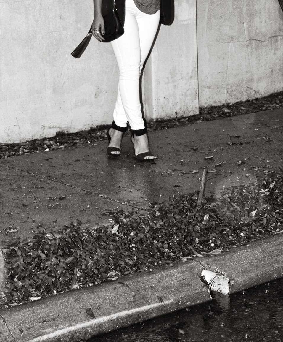 The Fancy Routine White Pants in the Rain