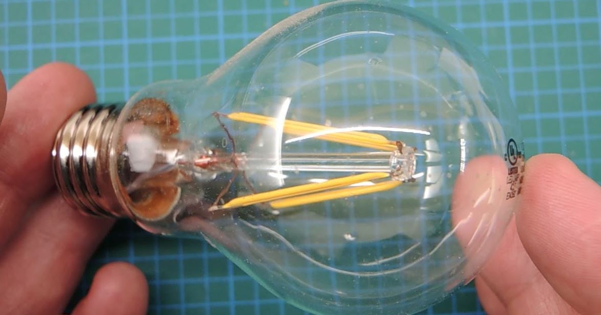 electronupdate Filament LED Light Bulb 5 years and Teardown Time
