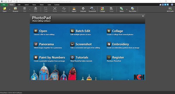 PhotoPad - Editor de fotos gratuito para Windows 10