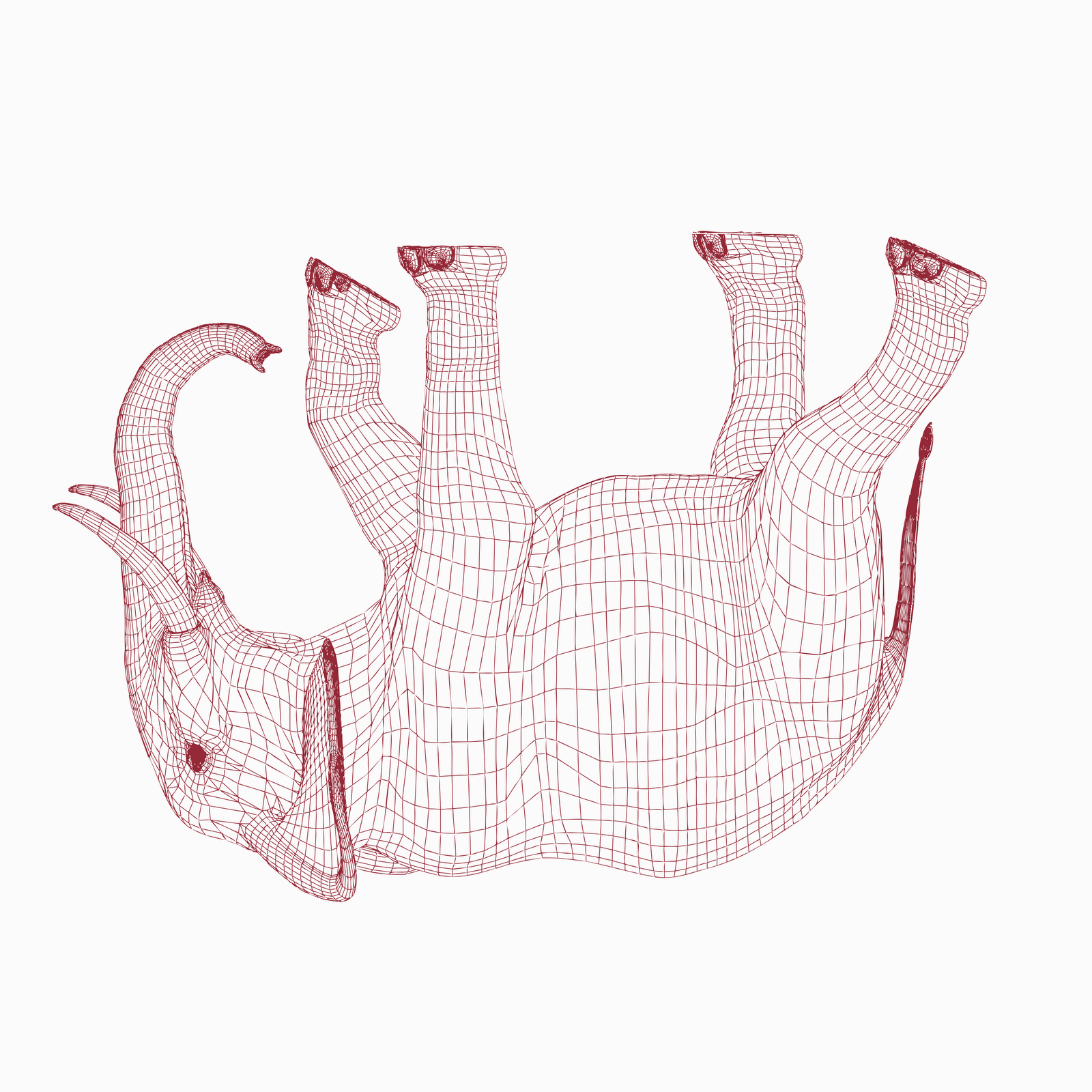 Red Elephant Illustration