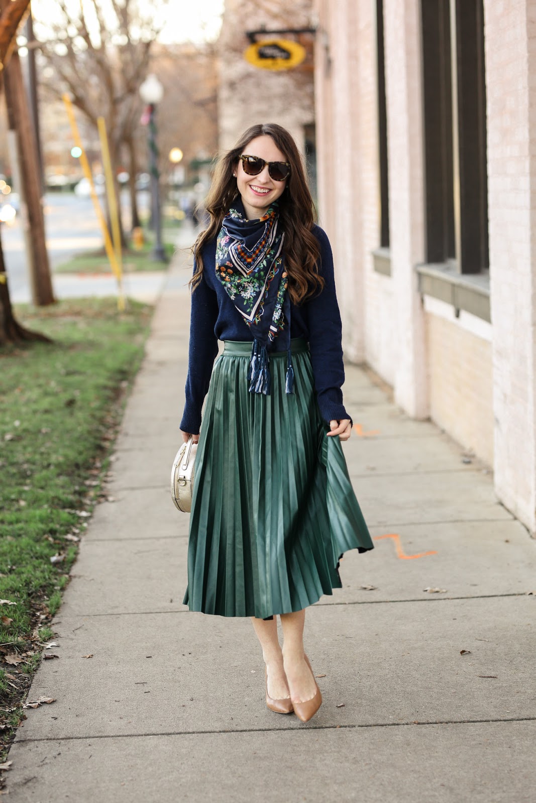 Green Leather Skirt | Caralina Style