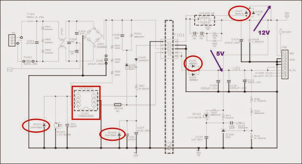 Samsung SyncMaster 732NW Power Supply Modification « DIY ... mpoe diagram 
