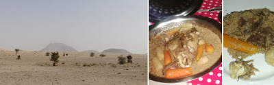 Collage Mauretanien, Couscous, Hammelauge