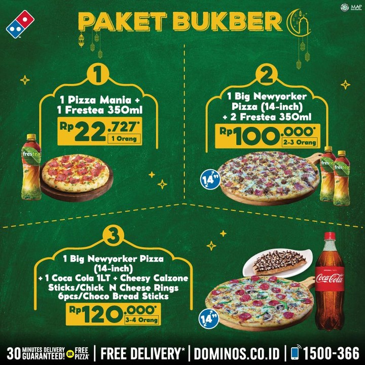 Promo Dominos Pizza Paket Bukber April 2020 scanharga