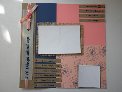 Sew Sweet N Crafty: 10 Things About Me Layout