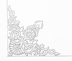 corner drawing hand paper saree draw emroidery designs drawn pencil sketch embroidery