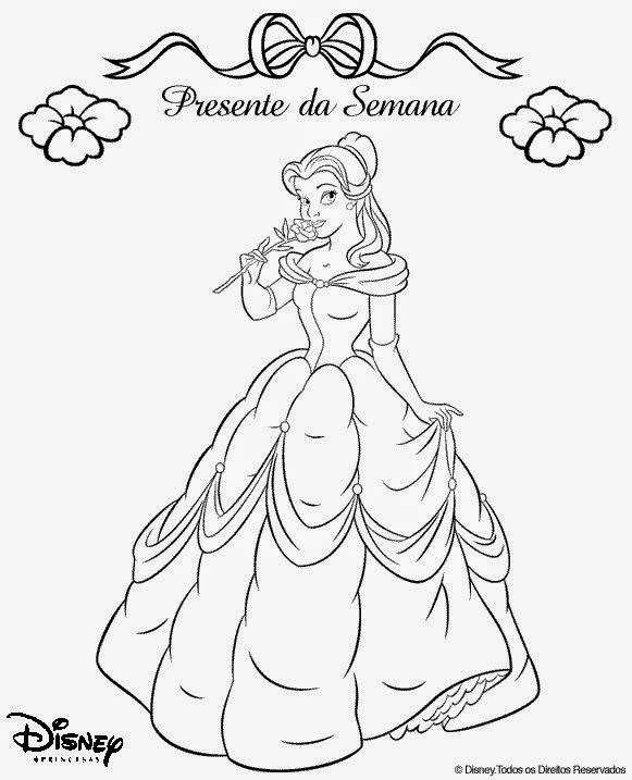 desenhos de princesas para imprimir e colorir