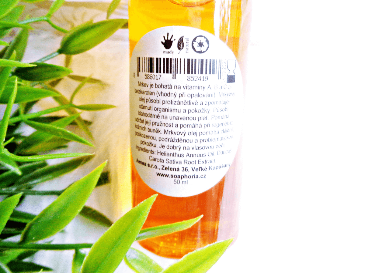 Olej z marchwi Soaphoria Organic odżywczy olejek do twarzy, ciała i włosów