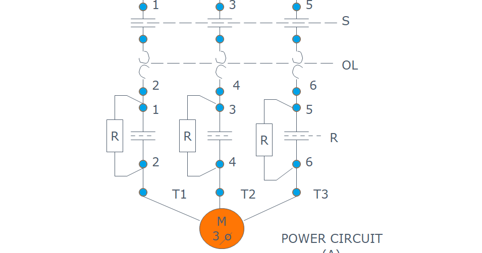 Primary Resistant Starter Motor Control Operation and Circuits