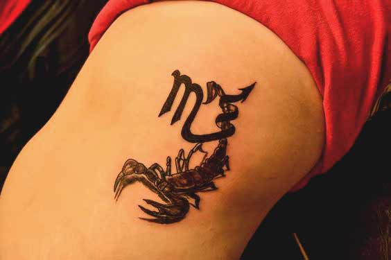 Scorpion zodiac tattoos designs on ribs