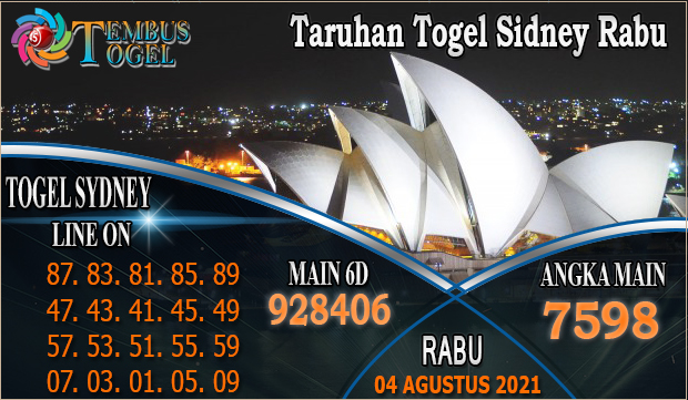 Taruhan Togel Sidney Rabu 04 Agustus 2021 Tembus Togel