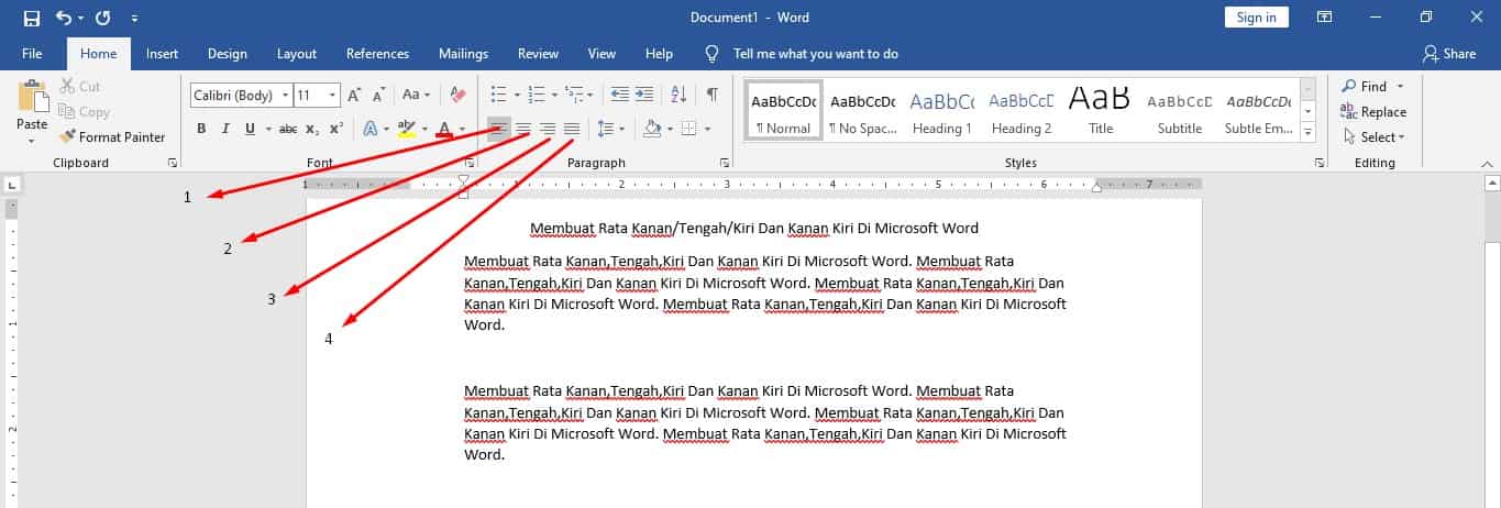 Rata kanan kiri html