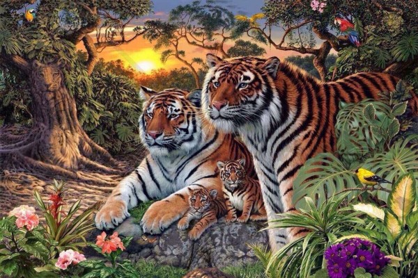 Perhatikan Coba Tebak Ada Berapa Ekor Harimau Yang Ada Di Gambar Ini. Banyak Orang Salah Menjawab
