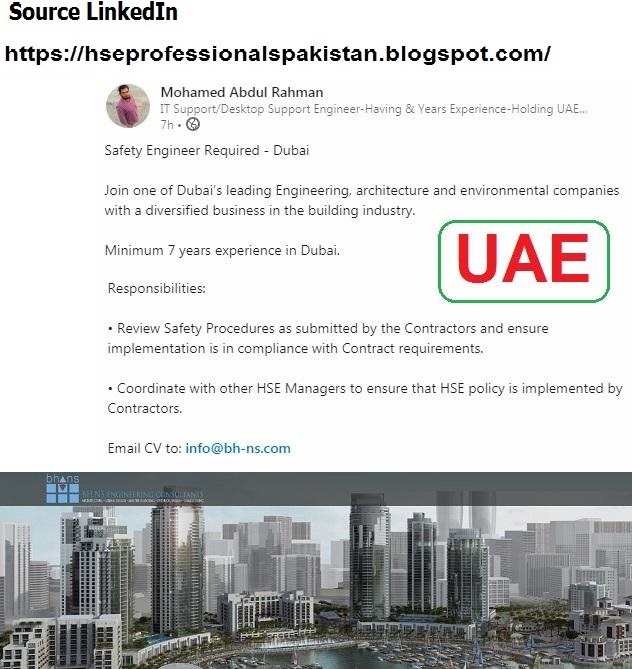 Safety Engineer Dubai HSE Updates