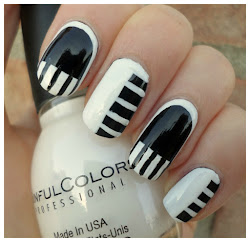 piano nail manicure