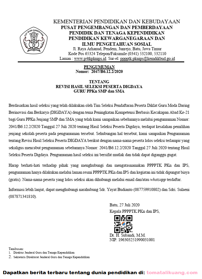 Download Hasil Seleksi Peserta Digdaya Ppkn Smp Dan Sma Tahun 2020 Pdf Download Hasil Seleksi Peserta Digdaya Ppkn Smp Dan Sma Tahun 2020 Pdf