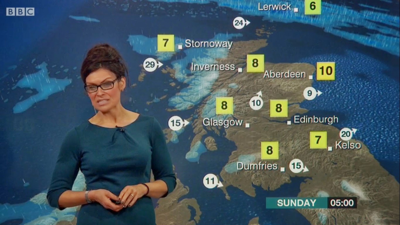 UK Regional News Caps Judith Ralston BBC Reporting Scotland Weather