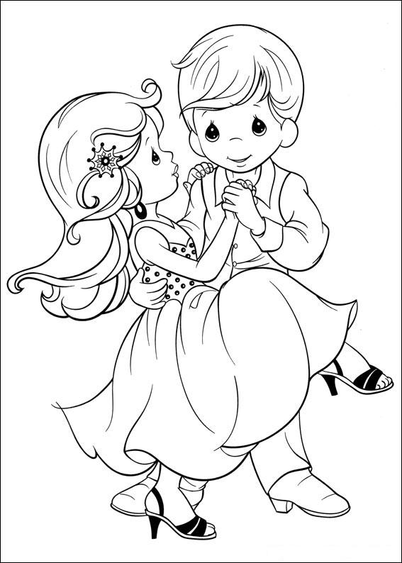 Couple dancing precious moments Coloring Child Coloring