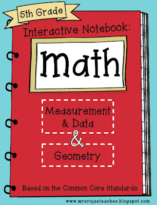 5th Grade Interactive Math Notebooks for Measurement & Data and ...