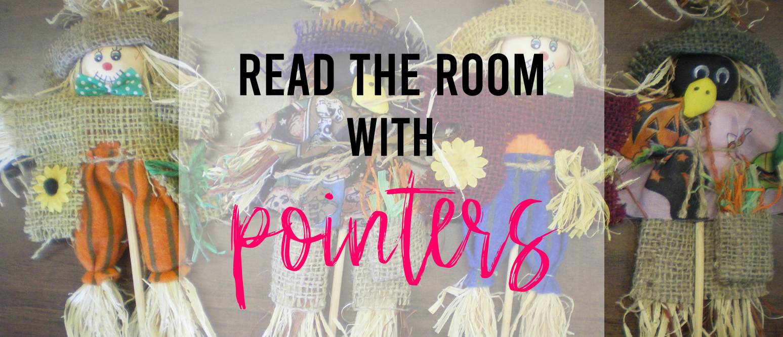 Read the Room activities using seasonal themed pointers in Kindergarten