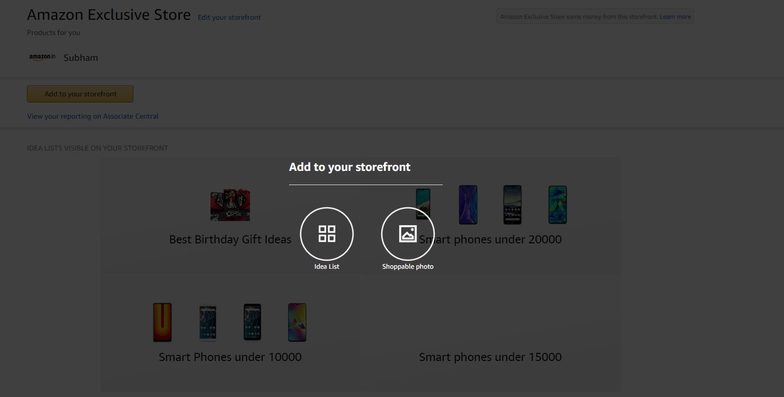 How to create Amazon Influencer Account