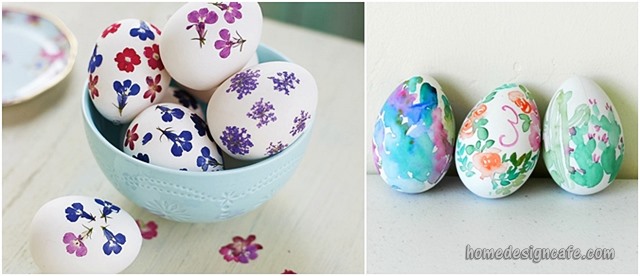 Floral Easter Eggs, Easter Egg Decorating Ideas