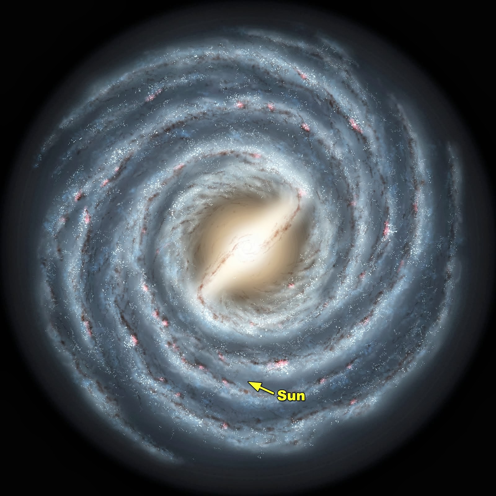 Le système solaire entier n’est qu’un grain de poussière, comparé à notre Galaxie la Voie lactée.