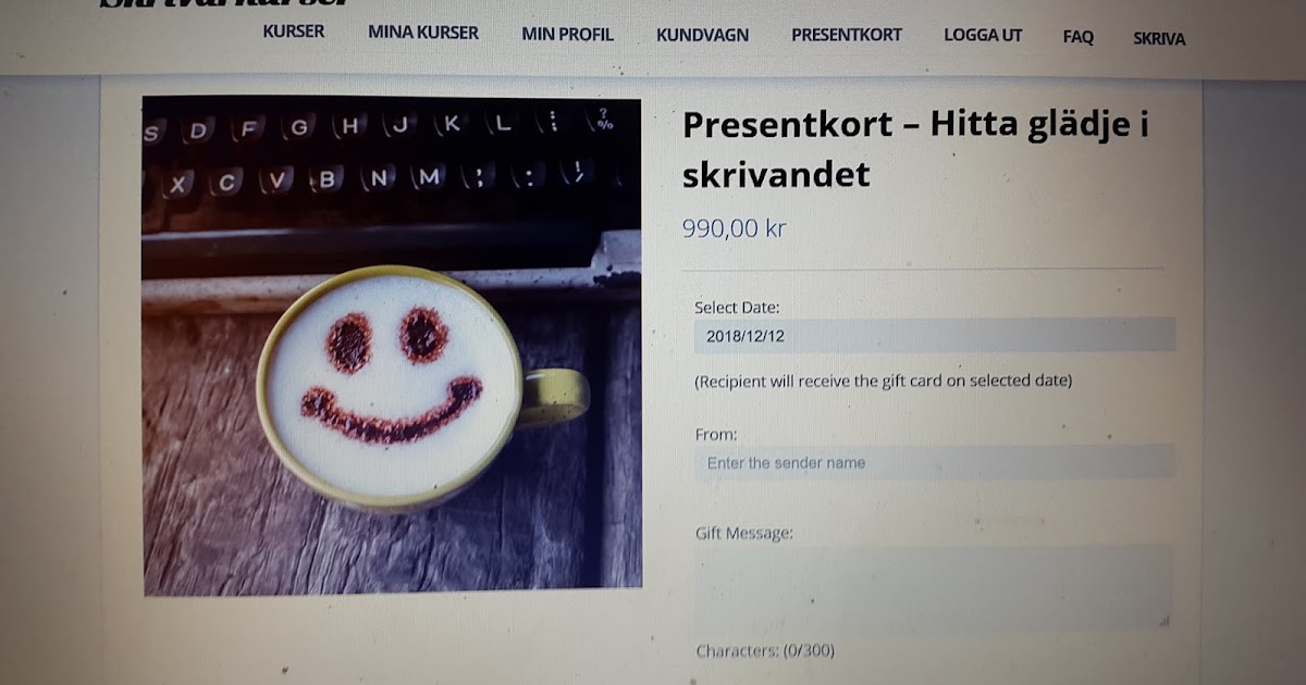 Skrivarbloggen Kim M. Kimselius Ge bort en skrivarkurs i julklapp