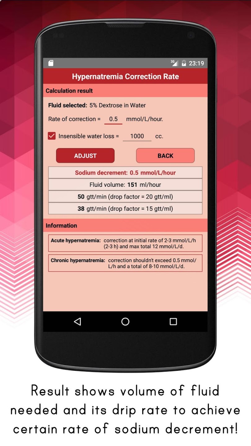Hypernatremia Correction Rate Sodium Tracker iMedical Apps